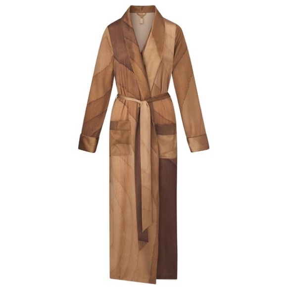 Skims Silk Robe in Oak Size Small - Picture 2 of 2